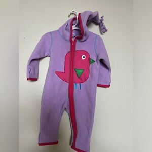 Hanna Andersson Bird Fleece Bunting Suit